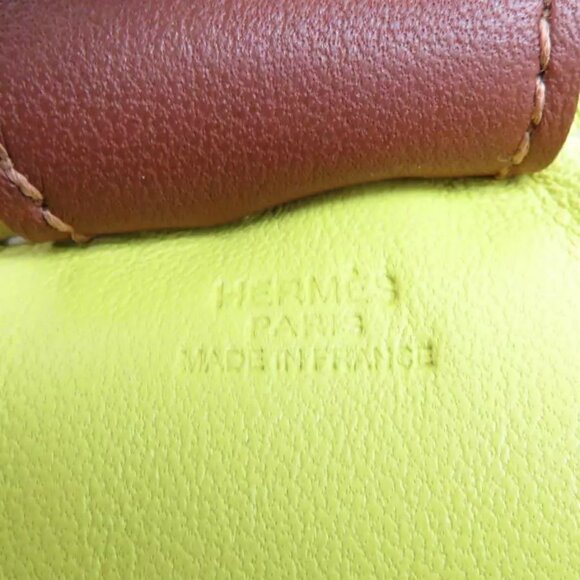 Auth HERMES Rodeo MM Bag Charm Yellow/Green/Brown Agneau Milo - e59863g - Picture 7 of 7